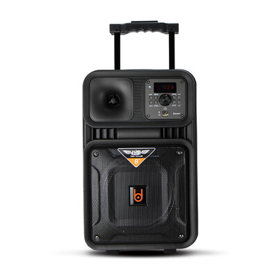 

Bayer BD-H0876 War Wolf Square Dance Rod Speaker Bluetooth Singing K song Sound High Power Subwoofer with Wireless Microphone Loudspeaker 8 Inch Black