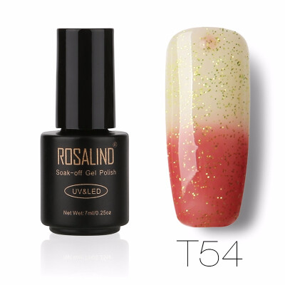 

ROSALIND Gel 1S 7ML Changing Temperature Nail Polish UV LED Glitter Manicure Nail Art Semi Permanent Soak Off Gel Lacquer