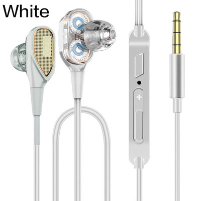 

STONEGO In-Ear Stereo Headphones Dual Dynamic Drivers 35mm Earphones with Mic Volume Control High Resolution Heavy Bass Earbuds