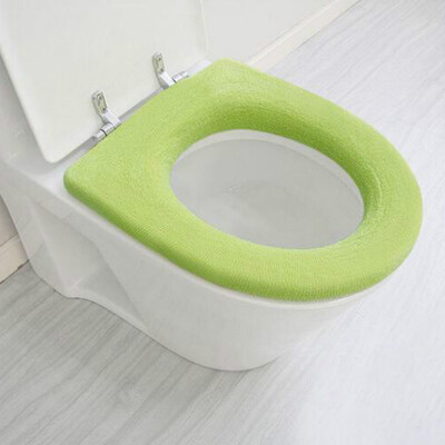 

MyMei Family Home Bathroom Warmer Toilet Washable Cloth Seat Cover Pads Colorful