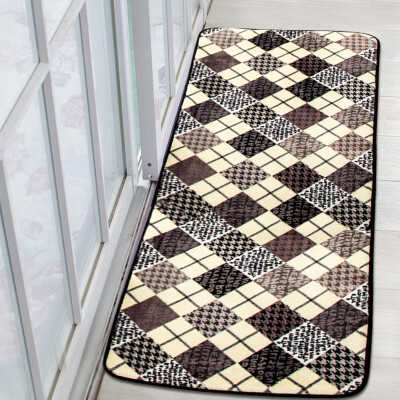 

Li home printing floor mats soft&comfortable living room bedroom kitchen dining room entrance study mats non-slip flower series diamond 45 120cm