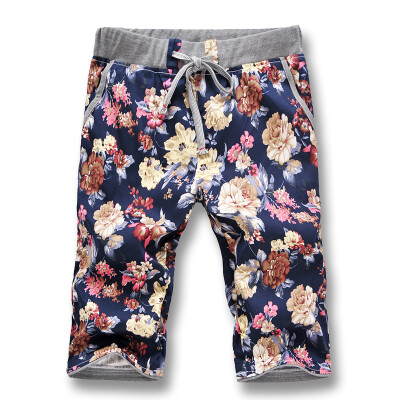 

New Summer 2016 Men Shorts Beach Casual Men Shorts Fashion Designers Flowers Men Shorts Plus Size  Hot Sale Free Shipping