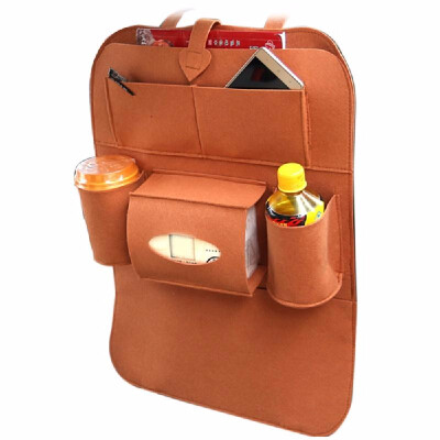 

Fashion Auto Car Backseat Organizer Car-Styling Holder Felt Covers Versatile Multi-Pocket Seat Wool Felt Storage Container