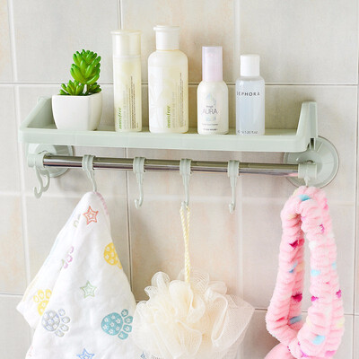 

Cntomlv Bathroom Rack Holder Shelf Towel Rail Adjustable Stainless Steel Storage Rack Shelf Bar