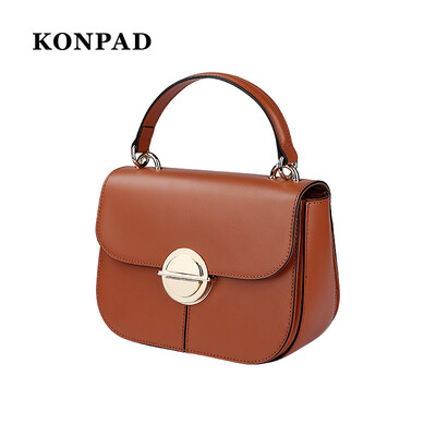 

KONPAD womens bag 2018 new top layer cowhide leather female bag fashion single shoulder bag hair supplier