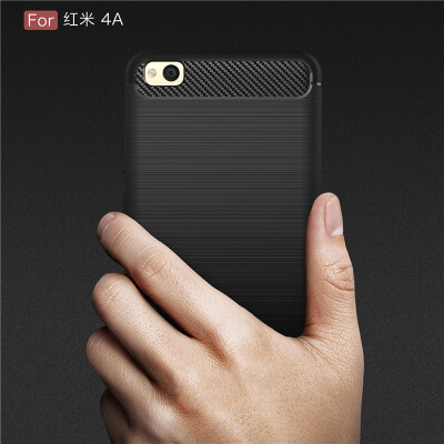 

For Xiaomi Redmi 4A Carbon Fiber Phone Cases Soft TPU Anti-Knock Cover For Xiaomi Redmi 4A case