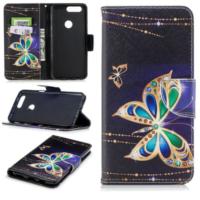 

BEFOSPEY Painting PU LeatherSoft TPU Card Slot Stand Wallet Case For OnePlus 5T601"2017