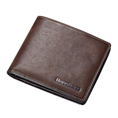 

HansBand® 2016 Hot Selling Men Cowhide Genuine Leather Wallets Top Quality Purse Casual Fashion Vintage Credit Card Wallet