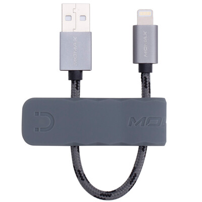 

Momax MOMAX MFi линия данных аутентификации зарядного кабель Apple, короткая 18см серой поддержки нейлон iphone5 / 6s / 7Plus / SE / Ipad воздух мини