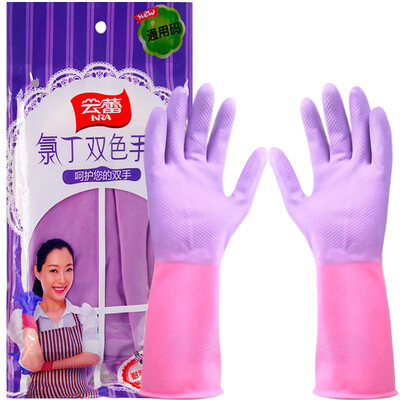 

Yunlei rubber gloves dishwashing household cleaning neoprene 12544