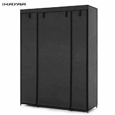 

Ship from USA IKAYAA Modern Portable Fabric Closet Storage Organizer Roll Up Clothing Wardrobe Cabinet Clothes Hanger Rack W 13