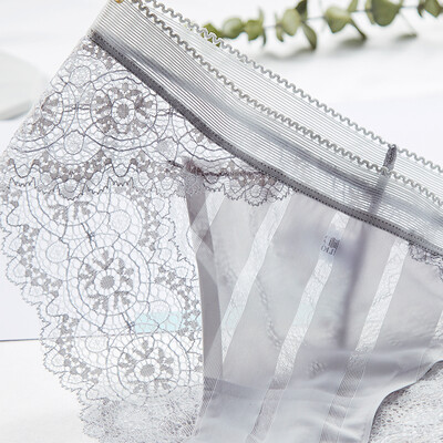 

YUZHAOLIN Lace Sexy Ice Silk Panties 3 Colors One Size
