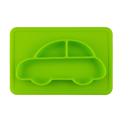 

Colorful Car Baby Plate Food Grade Silicone Plates Car Bowl With Suction Cup Feeding Food Prato Tray Dishes For Baby Toddler