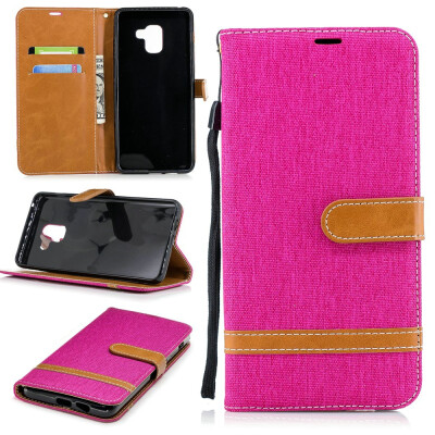 

BEFOSPEY Mixed Colors Denim PU LeatherSoft TPU Card Slot Stand Wallet Case For Samsung Galaxy A860"2018