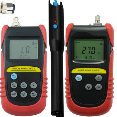 

Handheld Min Fiber Optical Power Meter-50dB to 26dB 1310nm1550nm Wavelength Optical Laser Source 15mw Visual Fault Locator