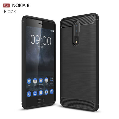

Goowiiz Phone Case For Nokia 5678 Fashion Slim Carbon Fiber TPU Soft Silicone Prevent falling
