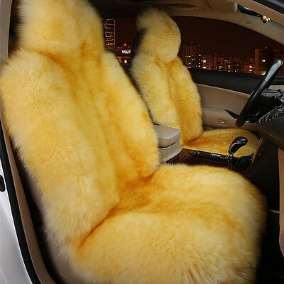 

KAWOSEN 2 PCS 100 Australian Pure Natural Fur Seat Cover Sheepskin Winter Car Seat CoverWool Seat Warm Car Seat Covers LWSC02