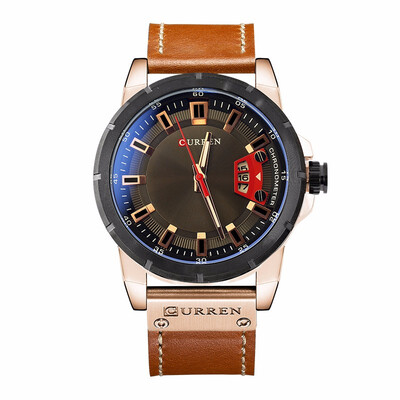

CURREN 8284 Watch Men 2017 NEW Fashion Casual Brand Quartz Watches Man Clock leather Relogio Masculino