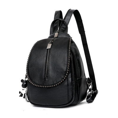 

Pu Backpack for Women 2018 New Korean Version Rucksack Soft Leather Fashion Bag Anti-theft Womens Mochila
