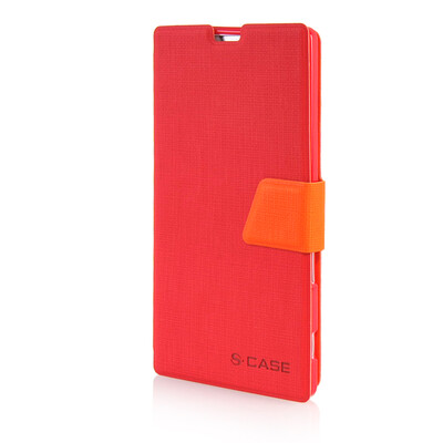 

MOONCASE Leather Side Flip Pouch Stand Ultra Slim Shell Back ЧЕХОЛ ДЛЯ Sony Xperia T3 Red