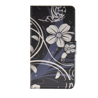 

MOONCASE Flower style Leather Side Flip Wallet Card Slot Stand Pouch Case Cover for Samsung Galaxy Mega 2 G750F