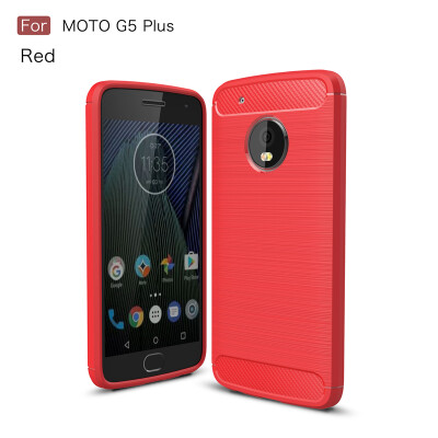 

Goowiiz Phone Case For Motorola Moto G5G5 Plus Fashion Slim Carbon Fiber TPU Soft Silicone Prevent falling