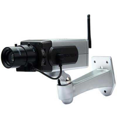 

Battery Powered Practical Economic Dummy CCTV Security Camera with Activation Light motion detection sensor