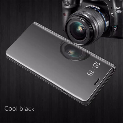 

Xiaomi Redmi Note 34X5A Luxury Slim Mirror Flip Shell Stand Leather Smart Clear View Window Cover Phone Case