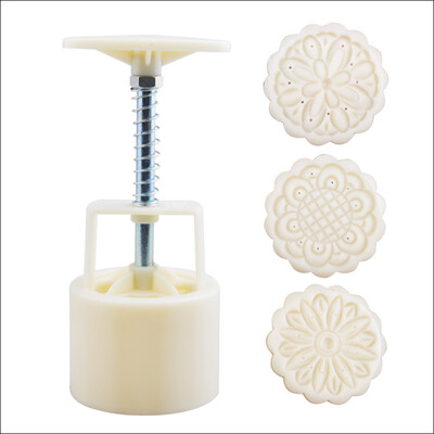 

Jingdong supermarket] thousands of Seiko baking moon cake mold hand pressure round moon cake mold 75 grams with 3 flower pieces