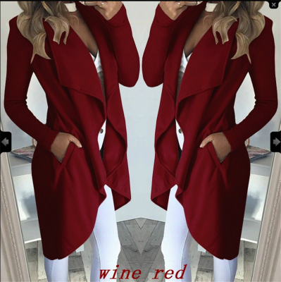 

New fashion Womens PLUS SIZE Pure color coat for women