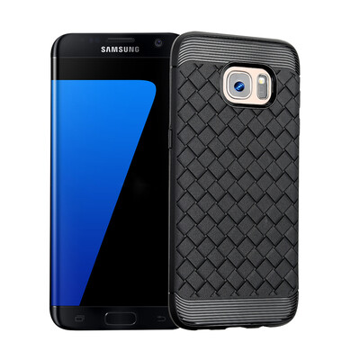 

Goowiiz Luxury Phone Case For Samsung Galaxy S7 Edge Ultra Thin Ventilation Grid Weave Soft Anti fall Full Protective