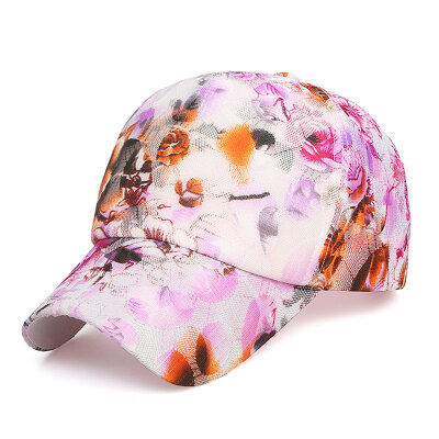 

Guttavalli Vintage Rose Flowres Cotton LBaseball Caps Women Sunhats Lace Floral Popular Sunscreen Men Outdoors Adjustable Soft Hat