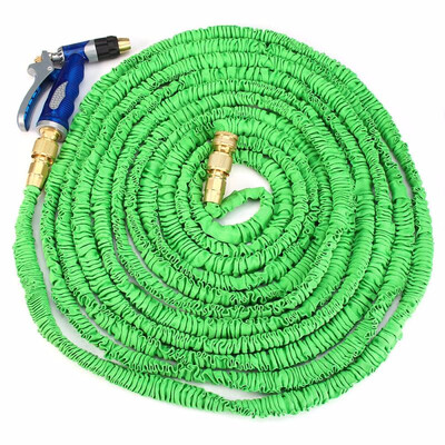 

100FT Expandable Retractable Garden Hose Water Pipe with Copper Spray Gun