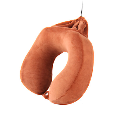 

Nine hundred WY-1828 U-shaped pillow neck pillow storage type travel u-shaped pillow memory cotton car headrest car pillow nap pillow lunch break pillow brown