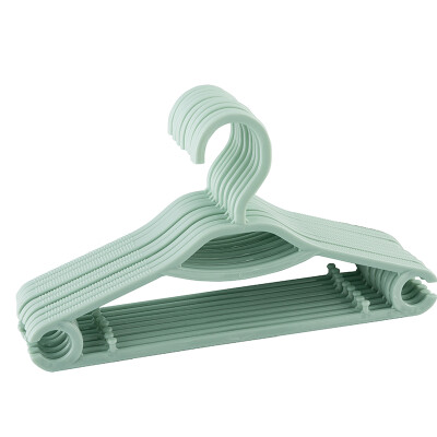 

You Mu childrens multi-function plastic non-slip hangers groove drying clothes rack wet&dry clothes hangers green 10