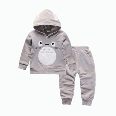 

Fashion Children Boys Girls Cartoon Clothing Suits Baby Velvet Hoodies Pants 2PcsSets Kids Winter Clothes Toddler Tracksuits