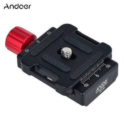 

Andoer DC-34 Quick Release Plate Clamp Adapter with One Quick Release Plate 14" Screw for Arca-Swiss AS Standard QR Tripod Head
