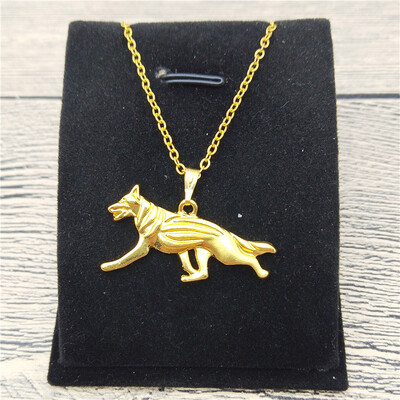 

New German Shepherd Necklace Trendy Style German Shepherd Pendant Necklace Women Fashion Pet Jewellery Animal Dog Jewellery
