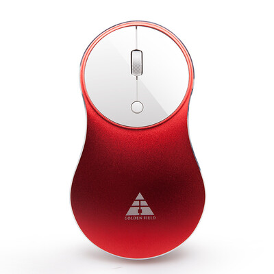 

Golden field M28 aluminum alloy wireless mouse boys&girls office home mute laptop mouse fashion rechargeable wireless mouse red