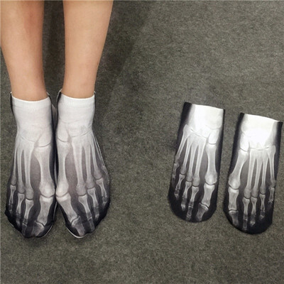 

1 Pair Casual Fashion Low Cut Ankle bone Socks Cotton 3D Printed Fashion