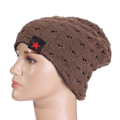 

Women Men Winter Knitted Wool Cap Dual-Side Hip-Hop Skullies&Beanies Hat