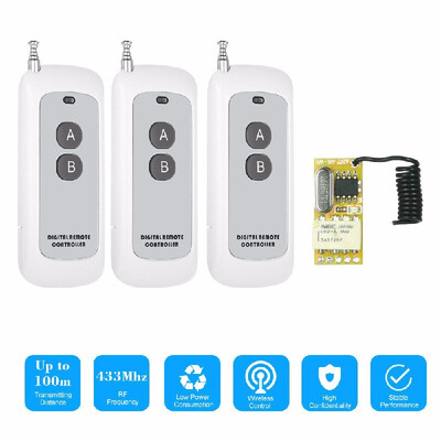 

433Mhz DC 37V 45V 5V 6V 74V 9V 12V Universal Receiver Module RF Remote Control Switch Relay 1CH Mini Wireless Control Switch 3