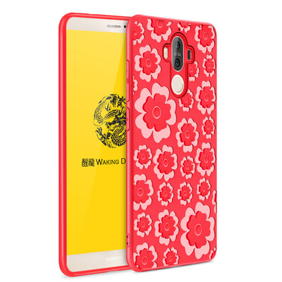 

Goowiiz Fashion Phone Case For Huawei Mate 9 3D Relief Flower Ultrathin Soft TPU Full Protection