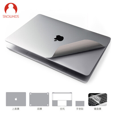 

Snowkids Apple Macbook 12 Retina Notebook Film Sticker Set Sticker Cover TPU Transparent Keyboard Film 3M Laptop Film Gray Set