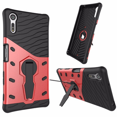 

Goowiiz Phone Case For Sony Xperia XA1XZXZS Luxury Armor TPUPC Silicone Hard Bracket Prevent falling