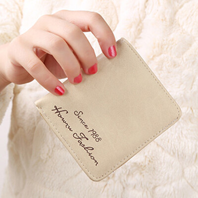 

Candy Color Buckle Student Scrub Multi-Card Paragraph Wallet Bag Simple Women Short Wallet