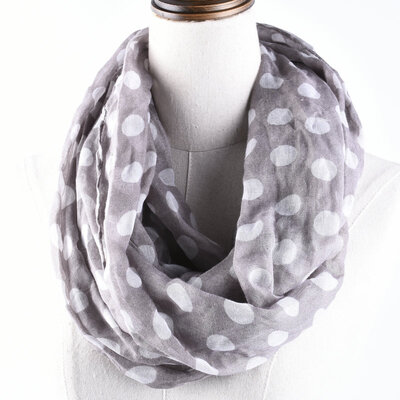 

Guttavalli Новое прибытие Мода Женщины Точечная Кольцо Шарфы Малые Печатные Точки Loop Shawl Женщины Круглые Мягкие Бесконечные Ницца Шеврон Шарф