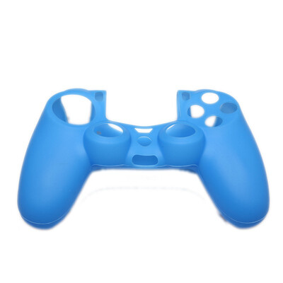 

1 PCS Silicone Rubber Skin Cover Protective Case for PS4 Controller Light Blue