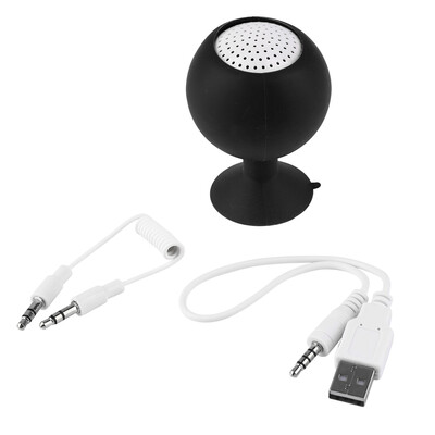

Mini Portable Silicone Sucker Holder Speaker For Smart Cell Phone Tablet Black