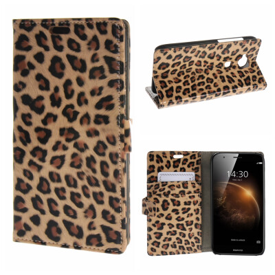 

MOONCASE ЧЕХОЛ ДЛЯ Huawei Ascend G8 High quality Leather Flip Wallet Card Holder Bracket Back Pouch Leopard 01